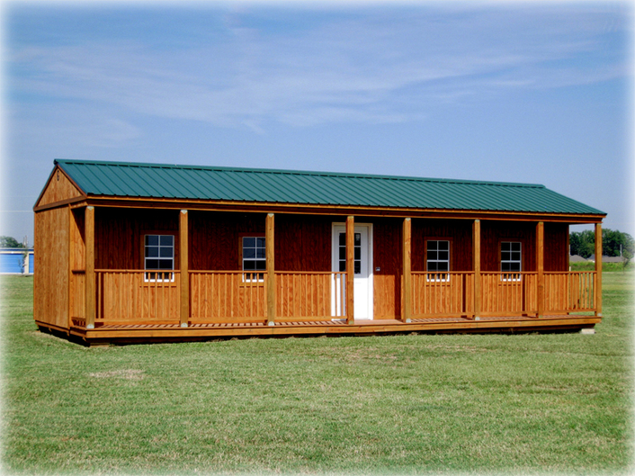 Graceland Side Porch Cabin - Discount Portable Buildings